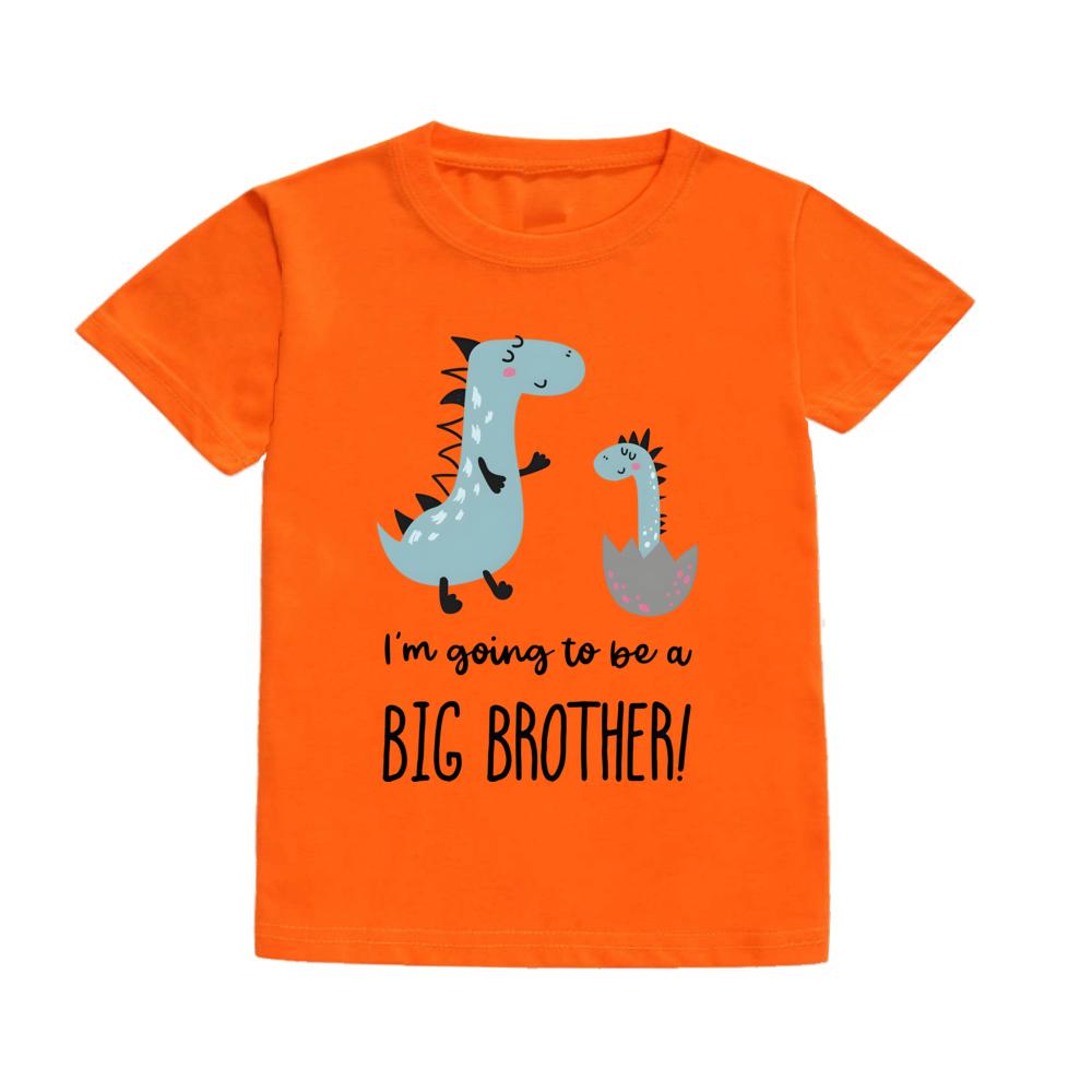 Dinosaurier&Ich Werde ein großer Bruder Print Kinder T-Shirt Lässig Kurzarm Kinder T-Shirts Oberteil Schwangerschaftsankündigungs Kleidung