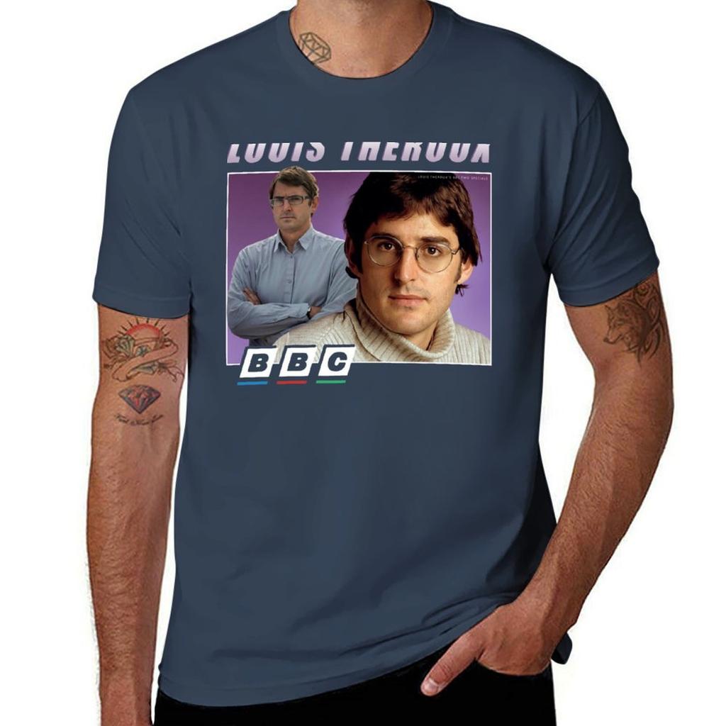 Louis Theroux Retro BBC TShirt Standard Fit Solid Tee Shirt