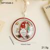 Wooden Christmas Tree Hanging Ornaments Santa Claus Snowman Colorful Xmas Tree Decorations Christmas Ornaments