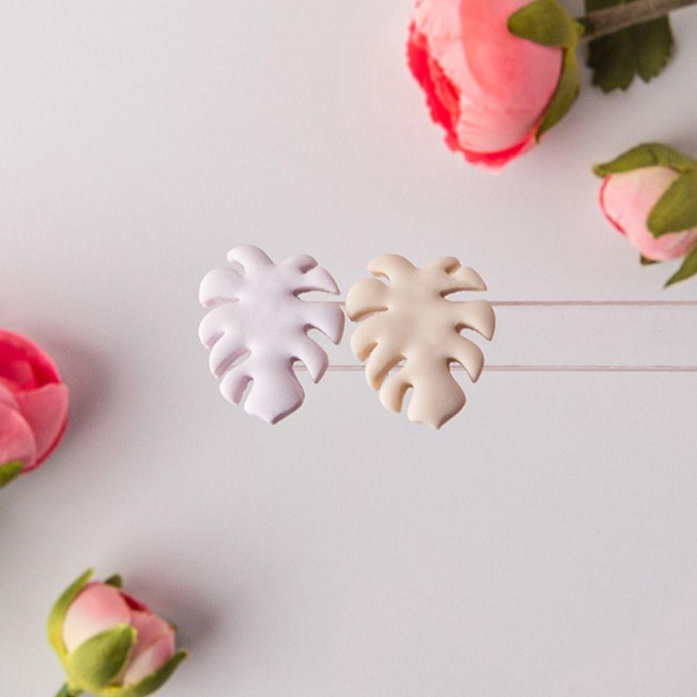 Soft Pottery Clay Mold Embossed Mold Cutting Die Pendant Leaf Polymer Clay Cutter Jewelry Making