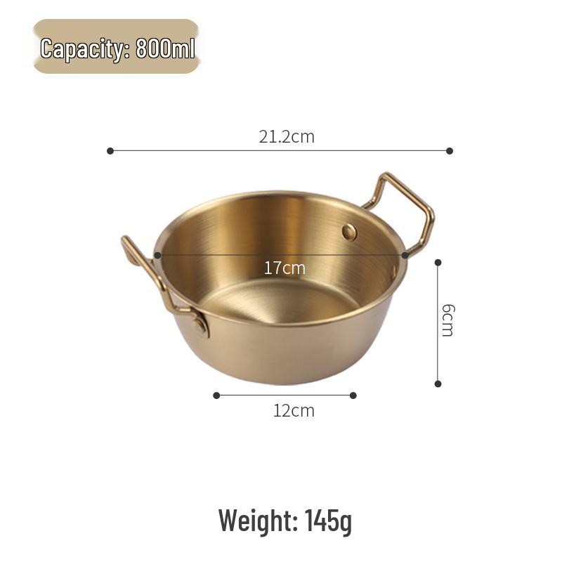 Gold Stainless Steel Snack Basket for French Fries, Fruit, and Fried Foods