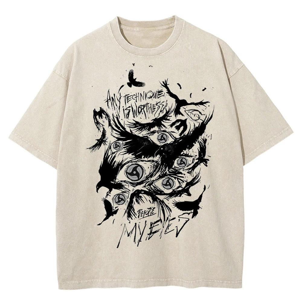

Уличная одежда в стиле хип-хоп, мытая футболка большого размера с абрикосом, футболка японского аниме с графическим принтом, унисекс, летняя хлопковая футболка с коротким рукавом, унисекс S