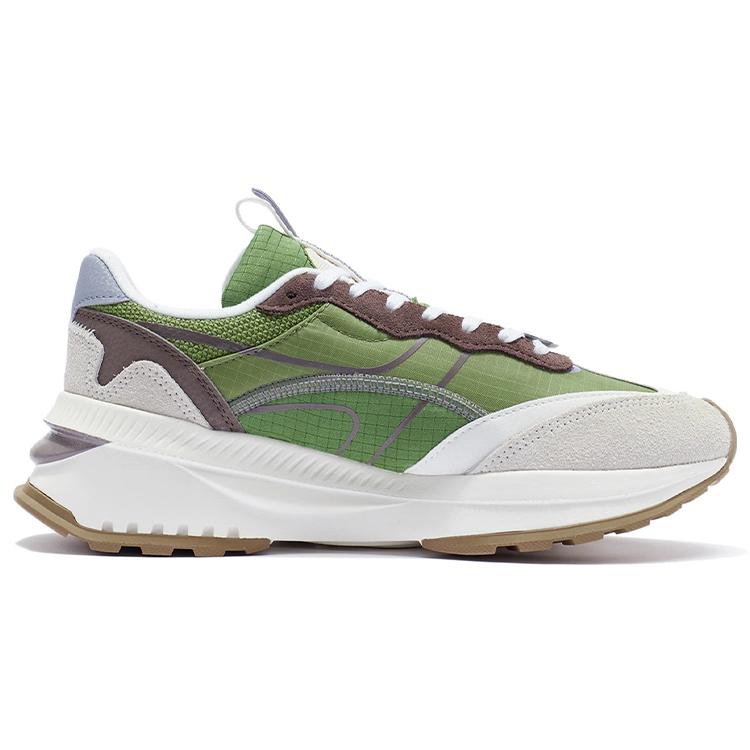 Li Ning Fangyuan EVO Cushioning Breathable Cushioning Breathable Low top Running Shoes Women's Mugwort Green AGCR228-4