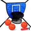 Sammenleggbart Trampoline Basketballkurvsett Multifunksjonelt Basketballkastspill Sportsspill
