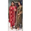 Těžký bavlněný designový Salwar Kameez Indické svatební oblečení Kurti Kalhoty Dupatta Set