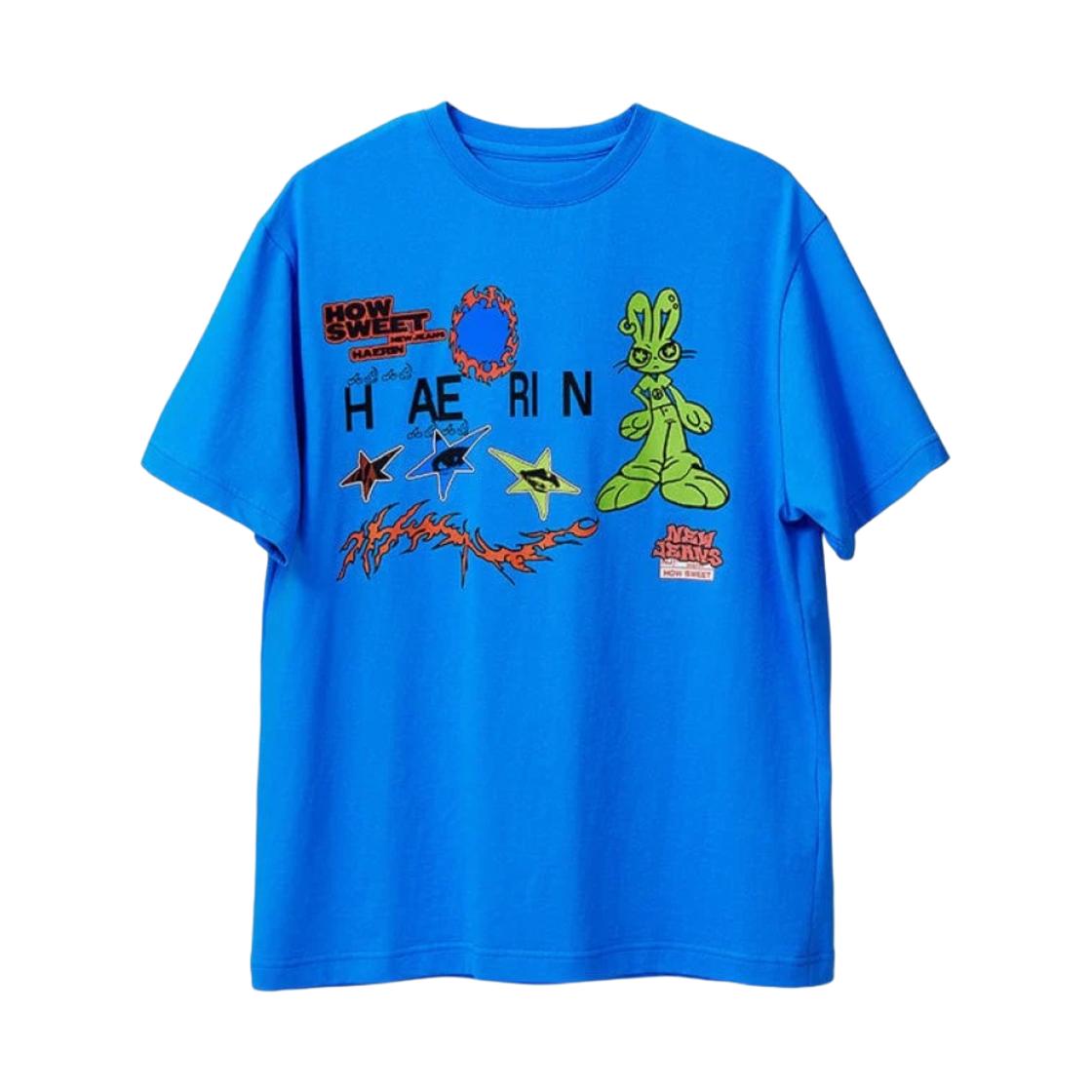 NewJeans How Sweet T-Shirt Haerin Blue ONE SIZE