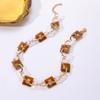 Personalized Bohemian Square Necklace Color Matching Acrylic Chain Collarbone Chain Exaggerated Neck Chain Female