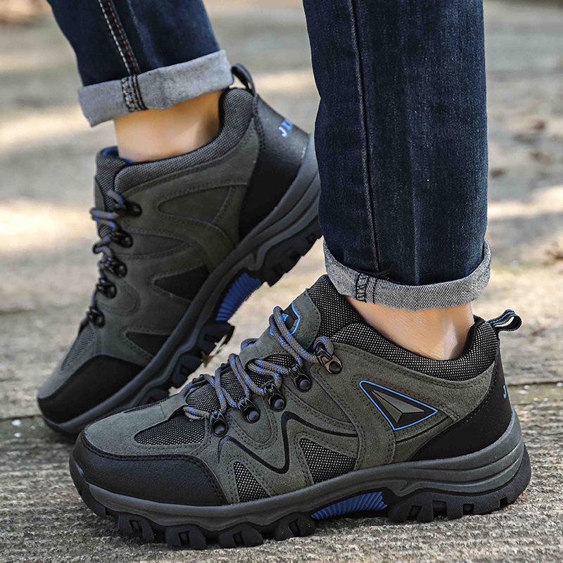 2024 Men's Waterproof Non-slip Hiking Shoes: All-Season Low-Cut Trekking Footwear