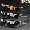 2 Pieces Fashion Vintage Sports Sunglasses Men Women Fishing Running Cycling  Sport Man Sun Glasses Anti-Glare UV400 Eyewear