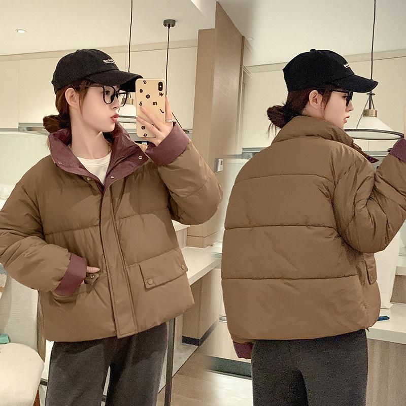 Short New Padded Jacket Women's Thickened Down Cotton Jacket Women's 2025 Winter Korean Loose Bread Jacket Padded Jacket Women's Jacket