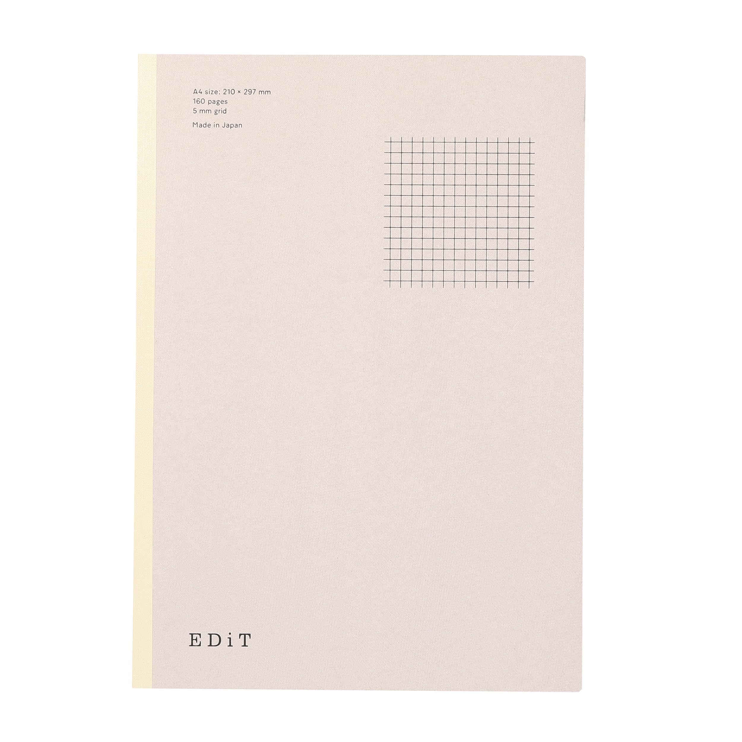 EDiT Marks A4 160 5mm grid ruled Notebook, size, pages, paper, EDI-NB33-A бежевый