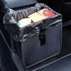 Waterproof Car Storage Bag Trash Can Hanging Storage Bag Rear Seat Back Universal Foldable Backseat Storage Box For Truck SUV RV