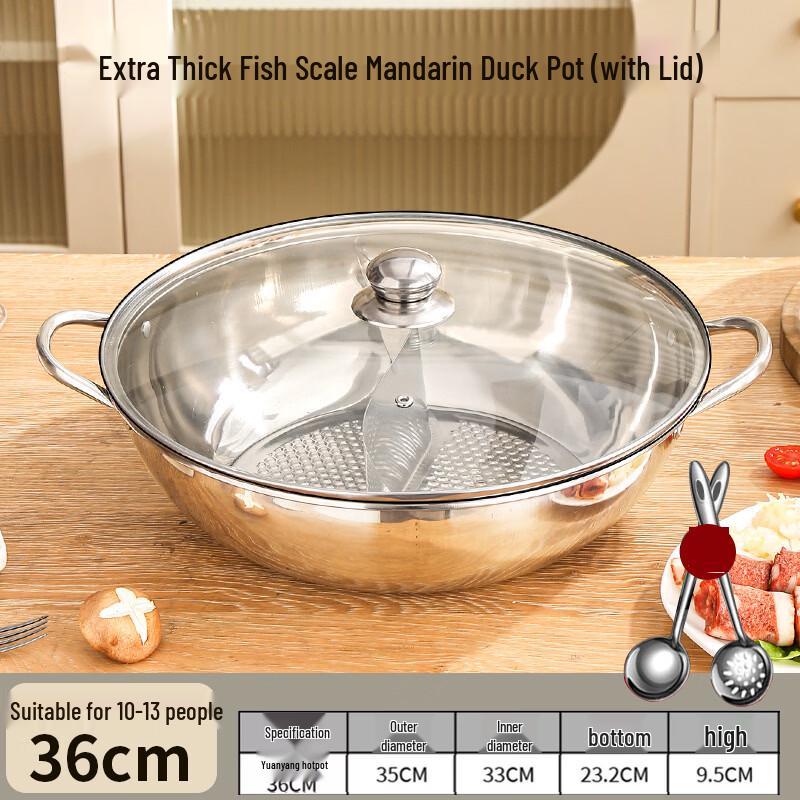 Aijada Stainless Steel Divided Hot Pot