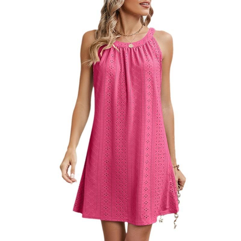 Blusa de Mujer Blusa de Crochet Calado Vestido de Playa sin Mangas Vestido Chaleco