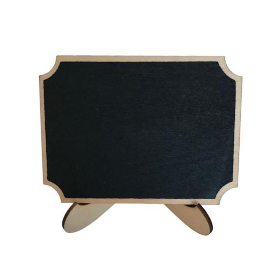 Mini Chalkboard with Stand Reusable Small Blackboard Ornament Erasable Wooden Message Board Sign Desktop Decoration