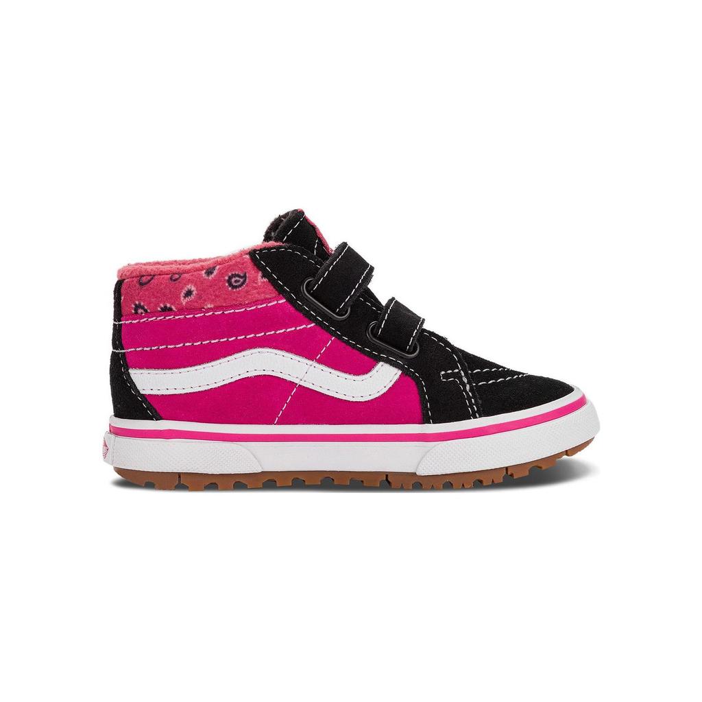 Vans SK8 Sports Mid top Toddler Shoes Black Pink Infant And Toddler VN0A5KRNB9P
