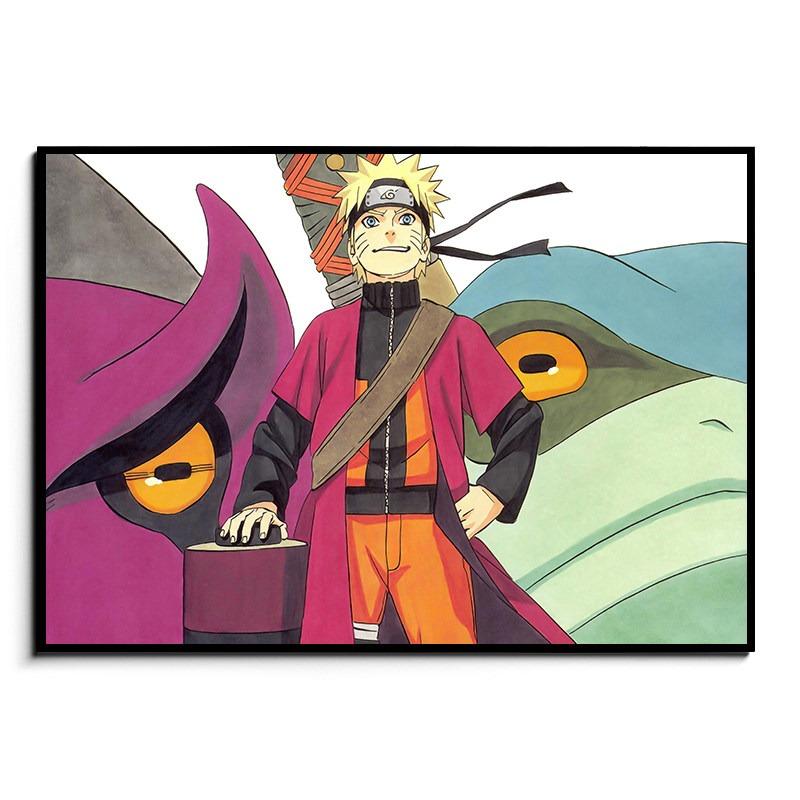 Japanese Anime Naruto Uzumaki Frameless Canvas Core Print - HD Poster Home Decor for Living Room Bedroom Anime Peripheral