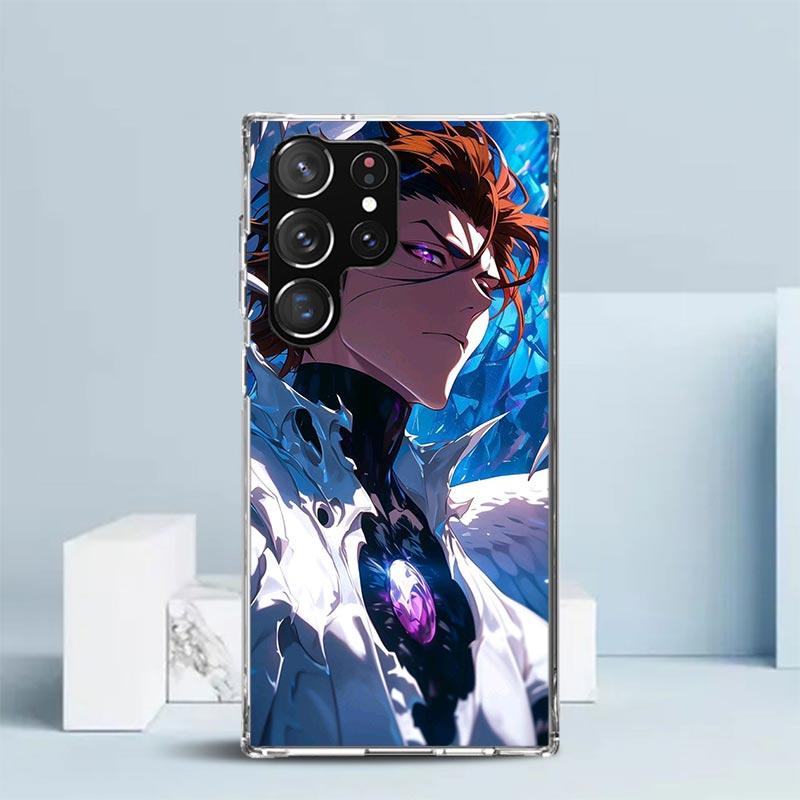 Aizen Sousuke Bleach Phone Case For Samsung Galaxy S24 S25 Edge S26 Ultra S22 S23 Plus S21 + S20 FE Soft TPU Back Cover Galaxy S