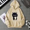 Hot-selling ribbed bottom pendulum sweater European and American animal cat print sweatshirt special couple jumper