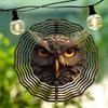 Handcrafted Metal Owl Wind Chime Outdoor Garden Decor with Soothing Sound Durable Art for Balcony Courtyard Holiday Seasonal