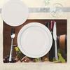 2/4pcs Elegant Brown Wine and Cheese Tasting Mat Set - 12x18 Inch Polyester Rectangular Table Mats with Grape & Wine Glass Design, Perfect for