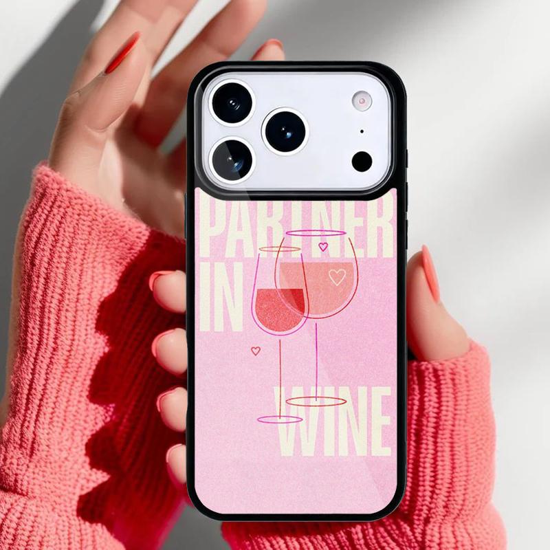 Red Wine Glass print Phone Case for iPhone 17 Air 16e 15 14 13 Pro Max Back Cover for 12 11 Pro Coque
