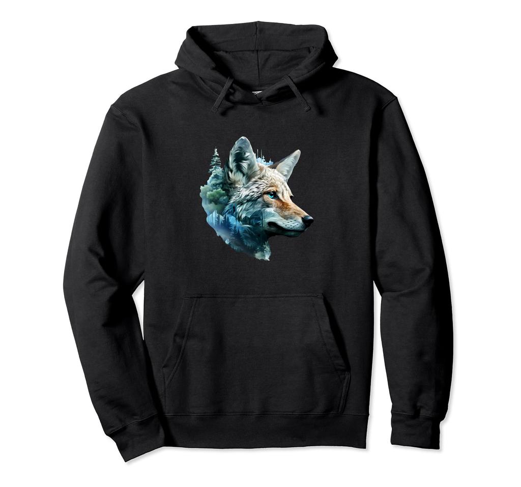 Jackal Blue Colorful Hoodie