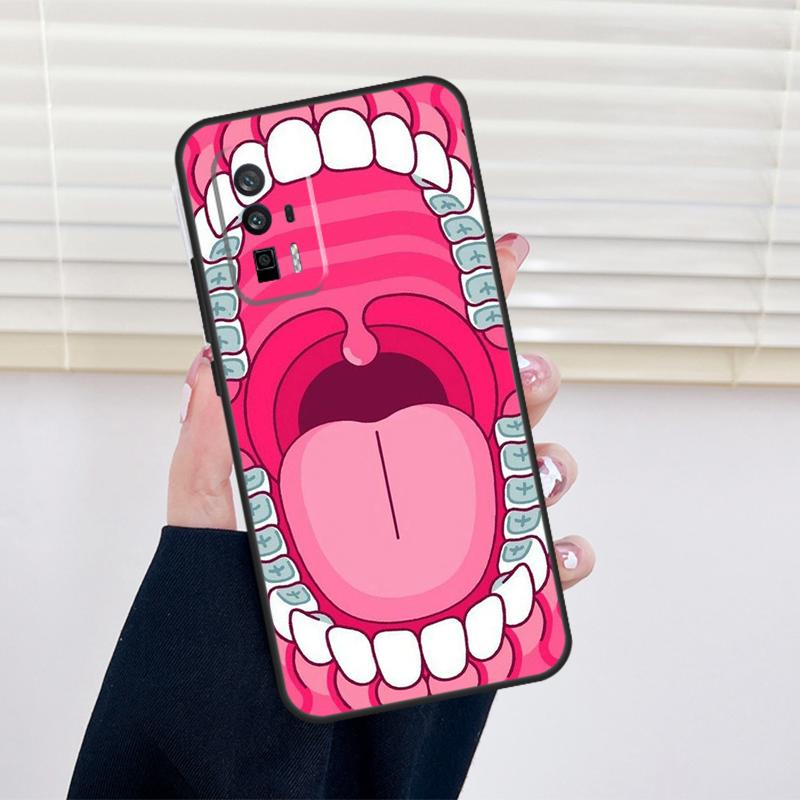 Cartoon Dentist Dental Teeth Cover For Xiaomi 15 14 13 Ultra 11T 12T 13T 14T Pro POCO X7 Pro X3 X5 X6 M6 F5 F6 Pro Case
