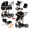 Magic ZC Stroller 3-in-1 Stroller Foldable Stroller Baby Stroller Max 15kg One-click Folding Reversible Seat High View