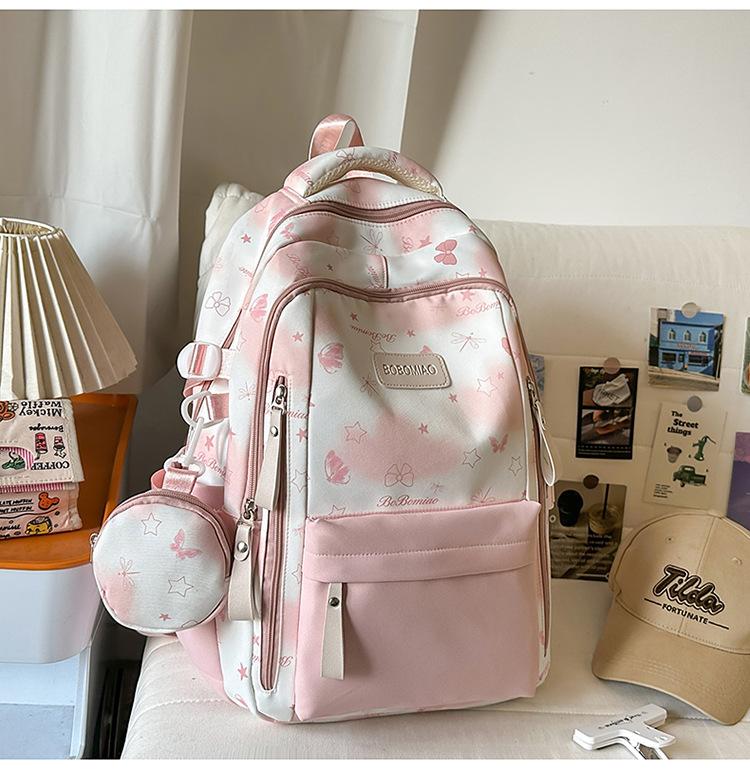 Cartable grande valeur petit frais doux fille sac à dos mignon dessin animé sac à dos grande capacité collège étudiant sac d'école