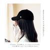 Cap Hat UV Protection Sunshade Cotton Adjustable Simple Plain Summer Outdoor Free [Giselle] 100% 52-62cm Women's Men's (JP, Alphabet, Size, Charcoal)