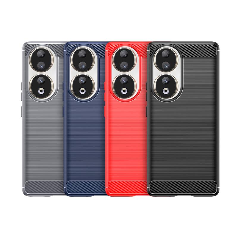 Für Honor 90 Hülle Abdeckung Für Honor 90 Capas Neue Handy Rückseite Stoßfeste Stoßstange Weiche TPU Kohlefaser Fundas Huawei Honor 80 90 Pro