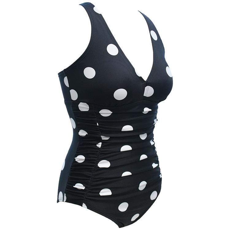 Multi-size Multi-color Polka Dot Swimsuit Slimming Triangle One-piece Swimsuit Female High Quality Unique