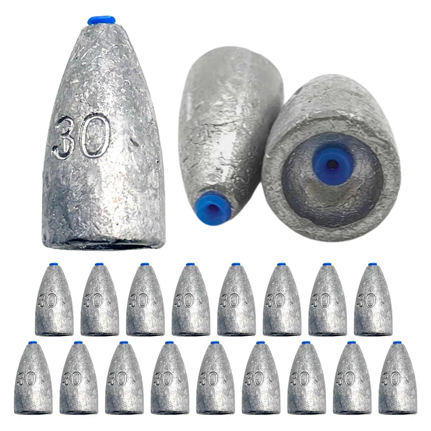 

shymie Bullet Sinkers, Free Rig Sinkers, Fishing Weights, Tubed, Texas Rig, Carolina Rig, Lead Weights, 14g, 20g, 30g, Set of 20 Each