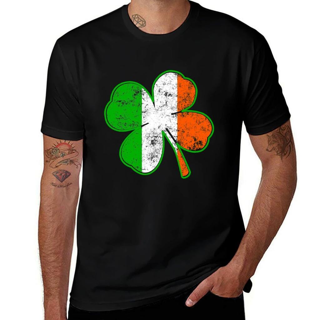 Irish Shamrock Tshirt Big Size Loose Fit Tee Shirt