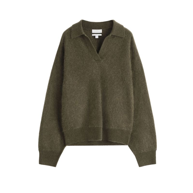 CS Autumn New Lazy Comfortable Bottoming Shirt Casual Style Polo Collar Cashmere Sweater 1289007