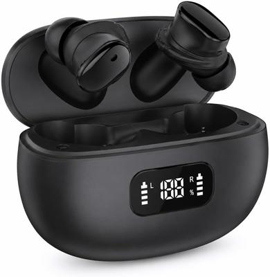 Bluetooth Wireless Earphones with 6 Silicone Microphones, AI Smart ENC Call Noise Cancellation, IPX7 Waterproof, Up To 65 Hours Playback, Latest 2026