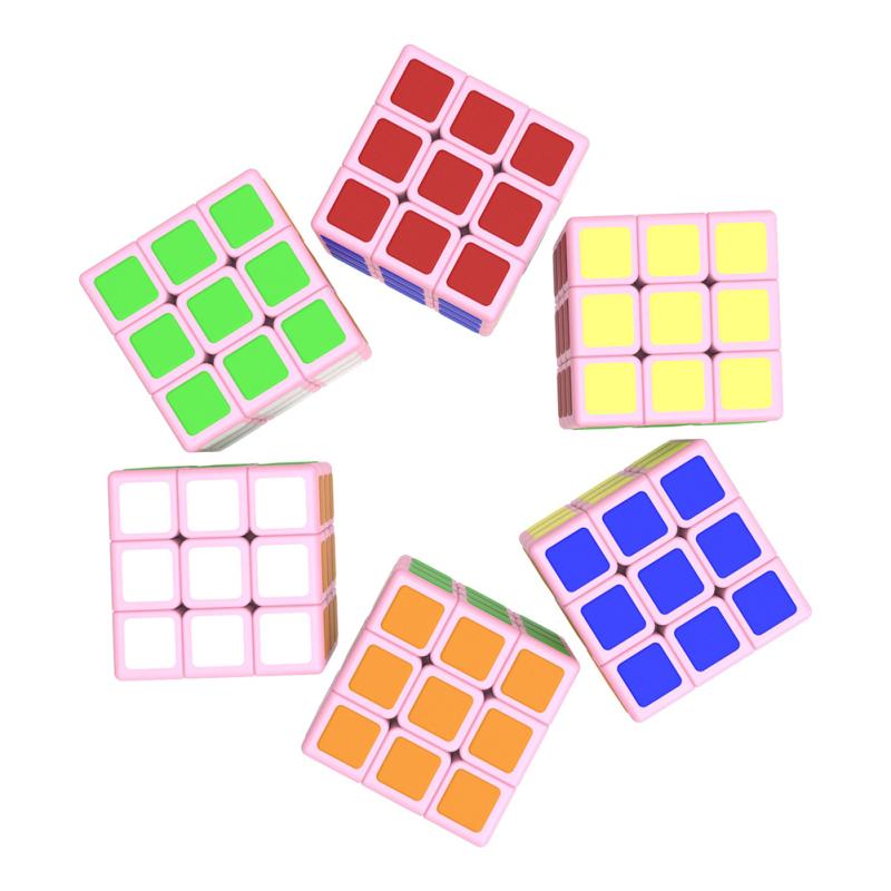 

Мини-волшебный кубик 1 см, 3x3, милый ультра-маленький миниатюрный кубик на кончик пальца, развивающие игрушки, подарки для розовый