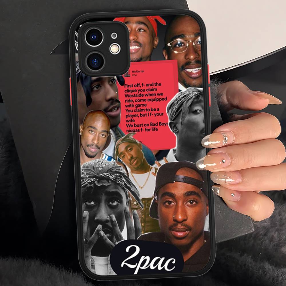 American Rapper T-Tupac S-Shakur Matte Transparent Phone Cover For IPhone Case 16 15 14 13 12 11 Pro Max X XS Max Plus