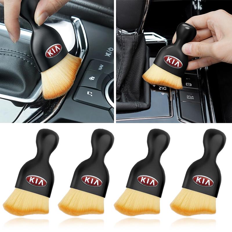 1/2pcs Car Crevice Dust Removal Artifact Brush Cleaning Brush Tool For Kia Rio Sportage R K3 K4 K5 K6 K7 K8 Ceed Sorento Cerato Soul