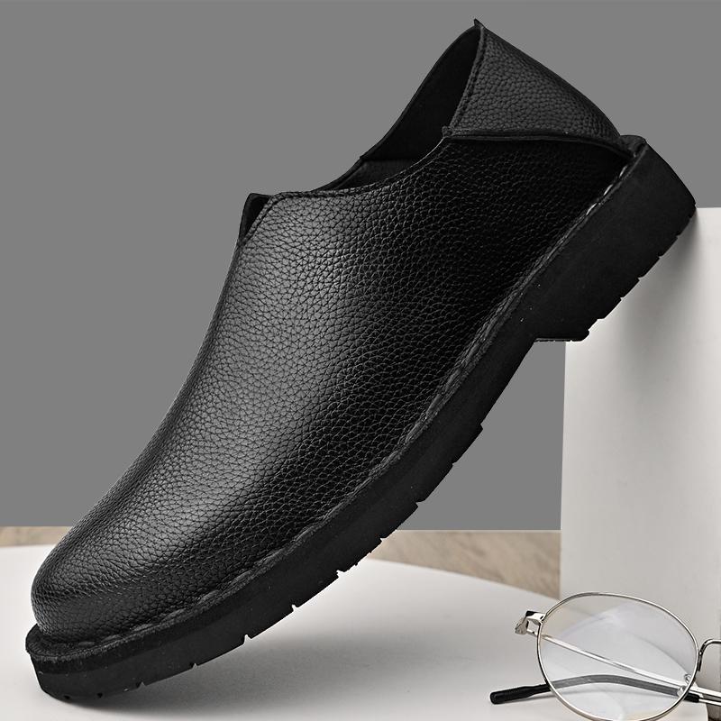 2025 Barefoot shoes men's genuine leather Oxford men's natural leather loafers retro single cowhide handmade 43 44 shoes