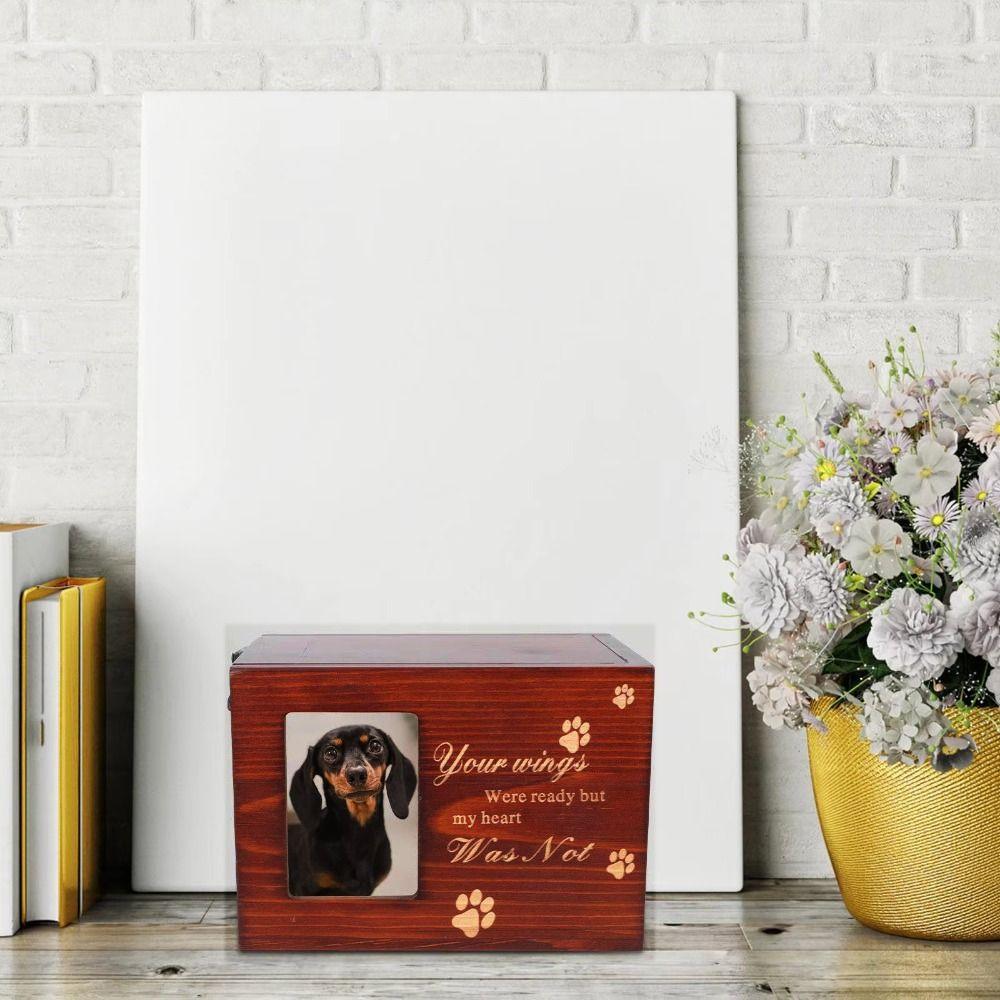 With Photo Frame Pet Ash Box Personalized Photo Frame Urn Commemorative Pet Cremation Urn  For Dogs