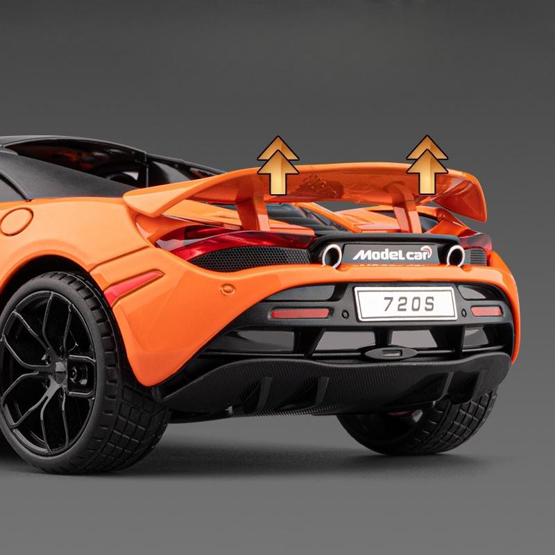 Modellino in Metallo pressofuso 1/18 Grande Dimensioni 720S Lega Supercar con Suono Luci Collezione Hobby Miniatura Voiture Bambini Ragazzo Giocattolo Veicolo