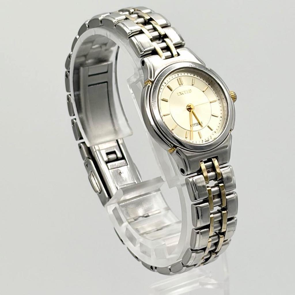 Used Working Item CITIZEN EXCEED Ladies Watch Combination Color New Battery