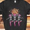 Cowgirl Disco Skeleton Shirt - Funny Halloween Dancing Skeletons T-Shirt Unisex T-Shirt
