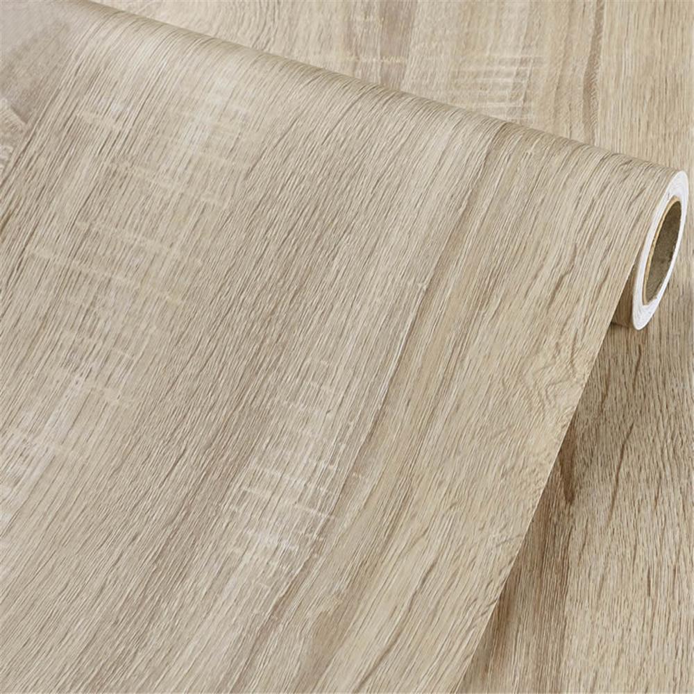 

ПВХ Наклейки под дерево Шкаф Платяной шкаф Стол Мебель Ремонт Обои Самоклеящиеся Водонепроницаемые Обои Домашний декор 40 x 500cm