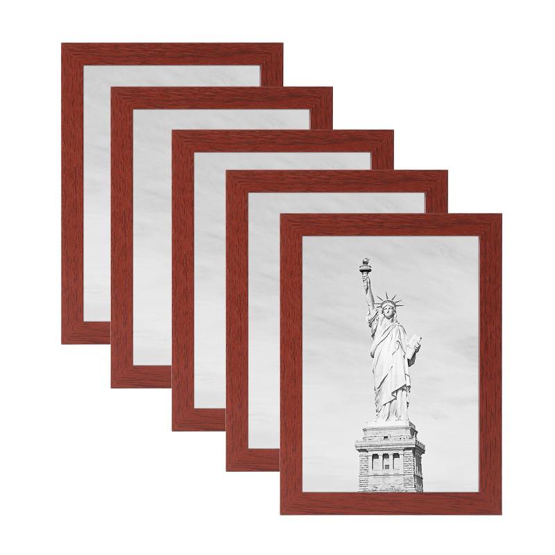 Handcrafted Wooden Rotating Clip Photo Frame Set 5pcs 6x8 7x10 A3 A4 Wall Decor Living Room Bedroom Office