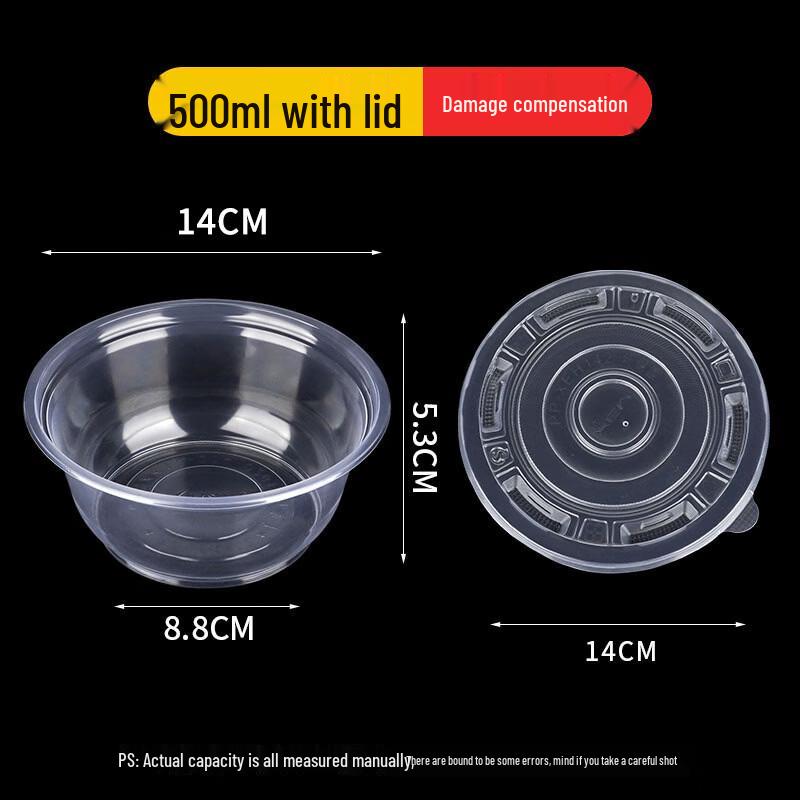 Disposable Corn Starch Food Grade Takeaway Bowls with Lids
