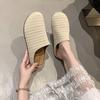 French Niche Hollow Breathable Bag Head Half Slippers Women's Summer New Wear Roman Style Thick-soled Muller Slippers