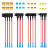 16 Pcs 12V Car Add-a-Circuit Fuse Tap Holder 4 Types -Standard Mini Micro2 and Low Profile Fuses Taps, Blade Fuse Assortment Kit Fuse Holders for